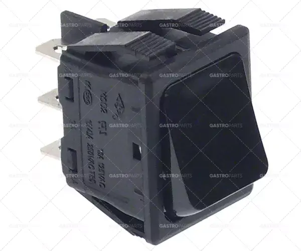 Kolébkový rozměr 30x22mm černá 2CO 250V 16A Připojení plochá zástrčka 6,3 mm Hit Sezóny