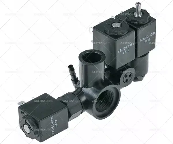 sestava elektromagnetického ventilu 3 cívky 24V závit 1/2" hadice ø 21mm cívka typ VA12 B42(XL)+SA Ihned K Objednání