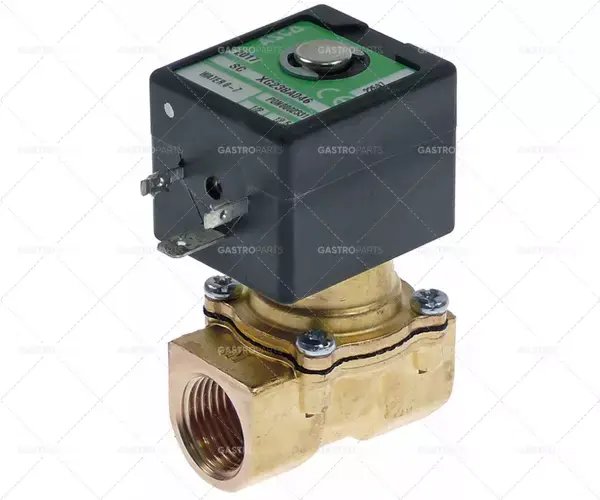 Bezpečná Platba elektromagnetický ventil 2-cestný 24 VAC vstup 1/2" výstup 1/2" připojení 1/2" L 52mm DN 12,5mm