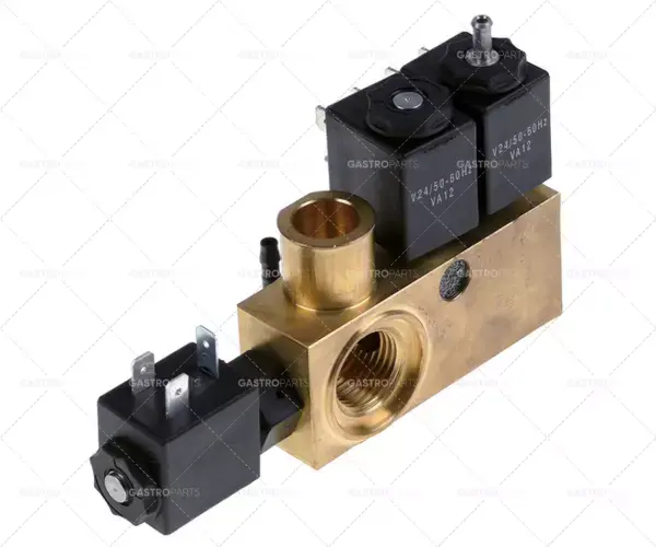 sestava elektromagnetického ventilu 24 VAC vstup 1/2" 3 cívky cívka typ VA12 24V závit 1/2" hadice ø 21mm H200+SA Dokud Zásoby Vydrží