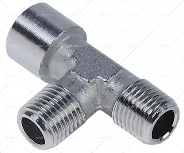 t-kus závit 1/4" et - 1/4" et - 1/4" it poniklovaná mosaz d 47,5mm Víkendová Akce