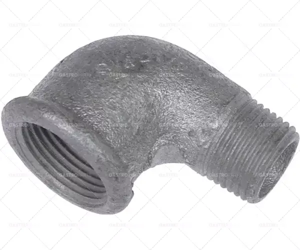 úhlový závit 1/2" ET - 3/4" IT z pozinkované litiny Značkový