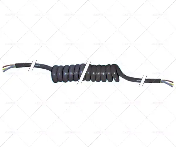 Oblíbený spirálový kabel 1,5 mm² 3vodičový délka 480 mm černý