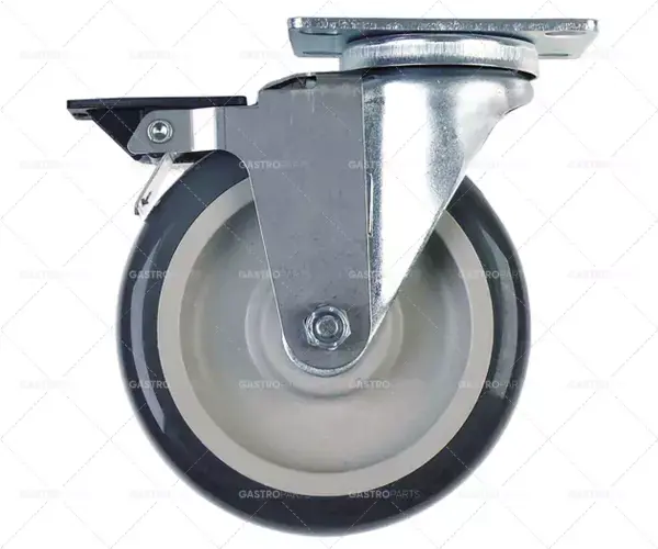 otočné kolečko s brzdou ø 125mm upevnění desek 93x61mm pouzdro ocelové Top Prodej