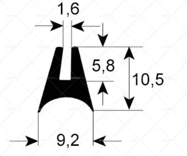profil těsnění trouby 1580 L 990mm Množství 1 Pouze Dnes