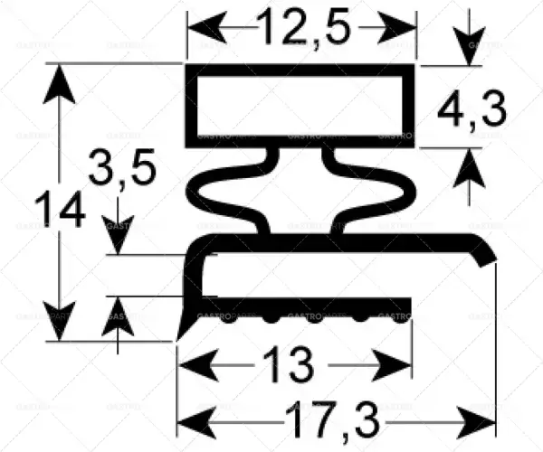 profil těsnění pro chladicí zařízení 9140 š 383 mm d 531 mm vnější rozměr Nízká Cena