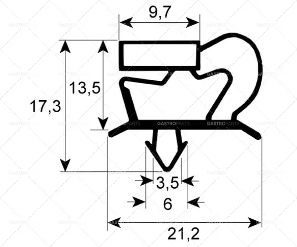 profil těsnění pro chladicí zařízení 9048 š 406 mm d 660 mm velikost zátky Rychlé Dodání