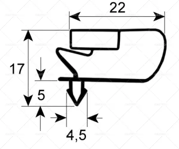 profil těsnění pro chladicí zařízení 9796 š 515 mm d 650 mm velikost zátky Koupit Online