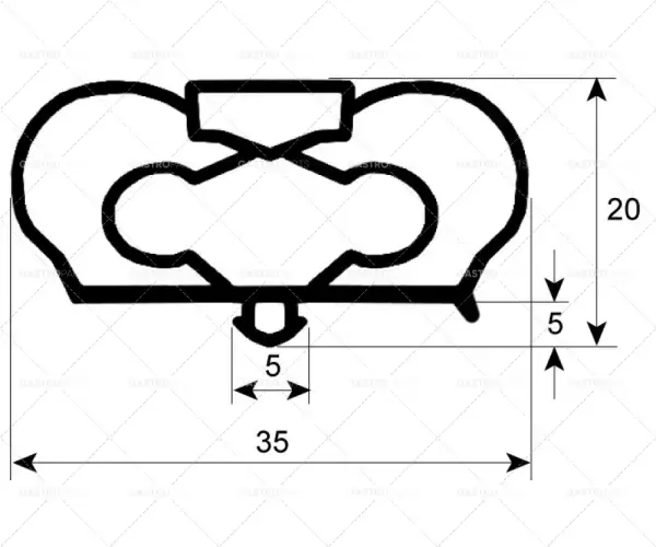 Jen Po Omezenou Doba profil těsnění pro chladicí zařízení 9798 š 426 mm v 738 mm velikost zátky