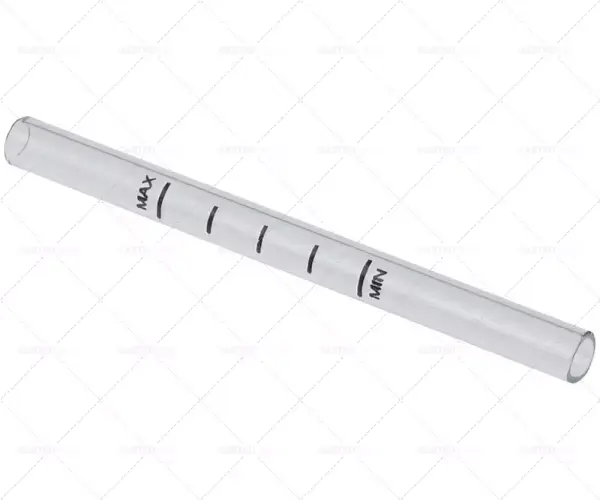 vodováha skleněná trubka ø 11mm h 134mm id ø 7,7mm značení min/max černá Kup Teď