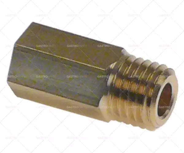 Originální závit držáku trysky M8 int. ø 1 4mm int. ø 2 7mm L 12mm celková délka 18,5mm WS 8 mosazný