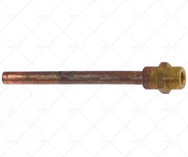 vstřikovací trubka kotlová trubka ø 10 mm délka trubky 112 mm T1 3/8" T2 3/8" měď Vrácení Zdarma