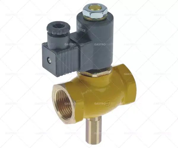 Sleva elektromagnetický ventil plyn nc 230V vstup 1" it výstup 1" it dn 25mm t.max. 60°C připojení 1"