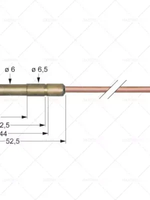 Nová Kolekce termočlánek m8x1 dlouhý 750mm připojení k hořáku průměr 6mm(6,5mm)