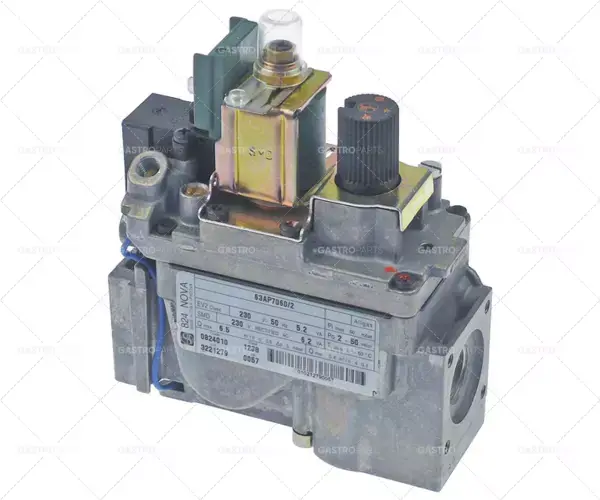Hit Sezóny plynový ventil řady 824 230V 50Hz přívod plynu 1/2" výstup plynu 1/2" připojení termočlánku M9x1