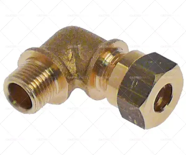 Novinka kolenový šroubový spoj T1 1/8" ET T2 1/8" ET trubka ø 6 mm WS 13 mosaz