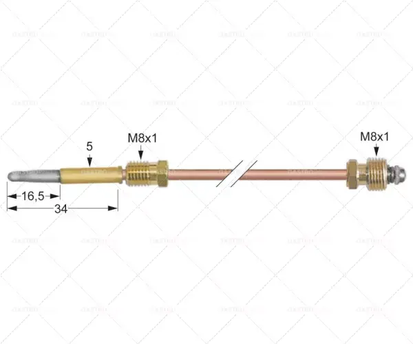 termočlánek m8x1 l 750mm zásuvné připojení ø6,0mm Nízká Cena