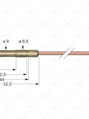 Nová Kolekce termočlánek m10x1 dlouhý 320mm připojení k hořáku průměr 6mm(6,5mm)