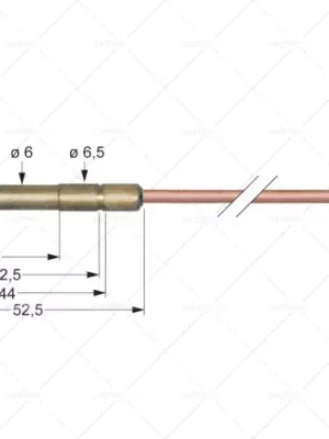 m10x1 termočlánek 1200mm dlouhý připojení k hořáku průměr 6mm(6,5mm) Expresní Doručení