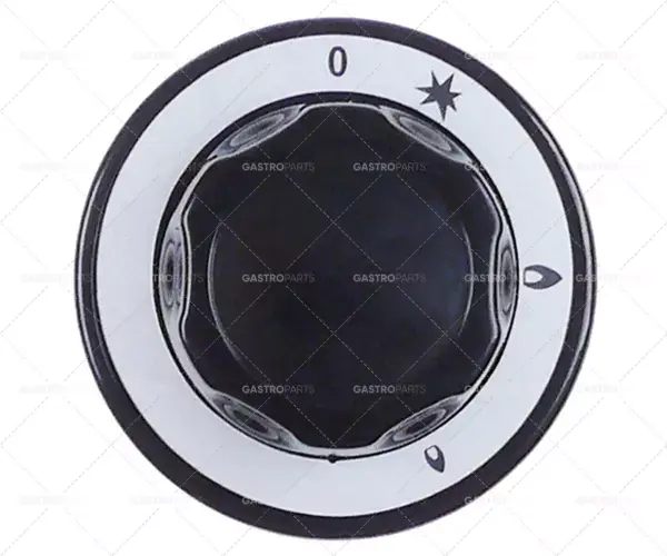 Cenový Hit knoflíková plynová baterie se zapalovacím plamenem ø 70 mm hřídel ø 8x6 mm černá