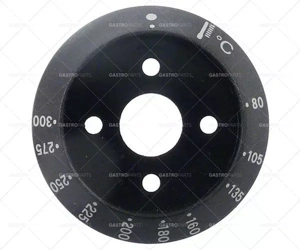 Dial termostatu 80 až 300 ° C o 58 / 42,5mm černý Top Prodej