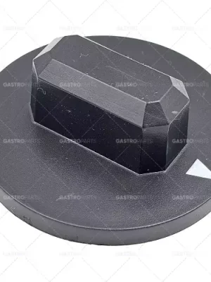 Zlevněný knoflík nulová značka ø 44 mm hřídel ø 6x4,6 mm hřídel plochá spodní černá