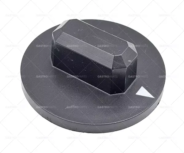Zlevněný knoflík nulová značka ø 44 mm hřídel ø 6x4,6 mm hřídel plochá spodní černá