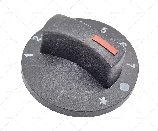 Knebel plyn termostat 1-7 o 71 mm nápravy o 8x6,5mm zploštění vpravo černý Nejlepší Cena