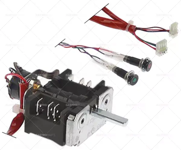 Potenciometr 2 spínací polohy spínací sekvence 0-1 2NO 16A osy o 6x4,6mm hřídel délka 23mm Vrácení Zdarma