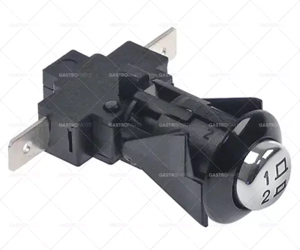 tlačítkový spínač, montážní ø 16mm chrom 1NO 250V 16A připojení vnější faston 6,3mm krytí IP40 Originální