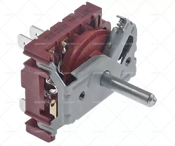 Jen Po Omezenou Doba přepínač 2-pólový 2NO Spínací sled 0-1 16A osy o 6x4,6mm hřídel délka 23mm