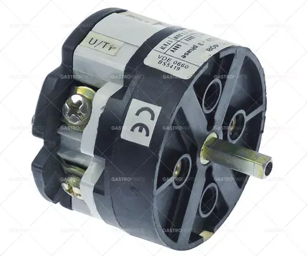 Časově Omezené otočný spínač vačka 2 polohy 0-1 2pólový typ 120701 600V 32A 5x5mm