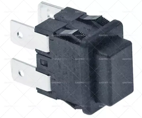 Omezená Nabídka spínač, montážní rozměry 19x13mm černý 2NO 250V 16A připojení samec faston 6,3mm