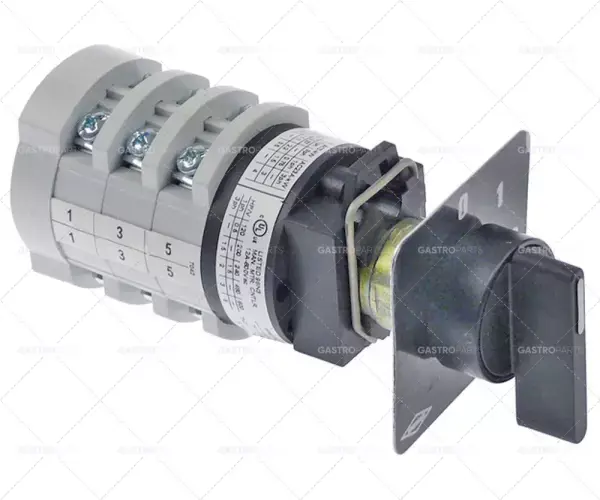 otočný vačkový spínač 4 polohy 0-1-2-3 6pólový typ ca0127042 600V 12A 5x5mm Nízká Cena