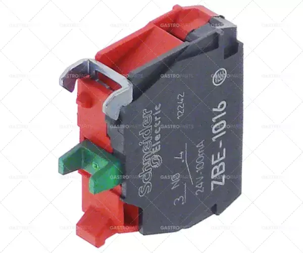 kontaktní blok Schneider electric zbe-1016 1no max 24V 0,1A červený Časově Omezené