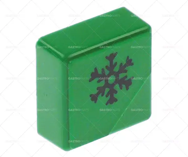 Originální velikost tlačítka 23x23mm zelená oplachování za studena