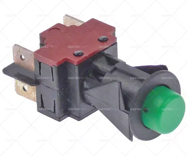 Super Cena Tlačítko instalován o 16mm zelených 1NO / 1 NC 250V 16A spojovací styčnice 6,3mm Třída krytí IP40
