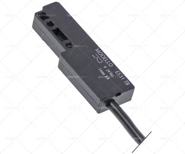 magnetický spínač L 65mm Š 20mm 1NO 24V 3A P max. 72W délka připojovacího kabelu 2000mm Super Cena