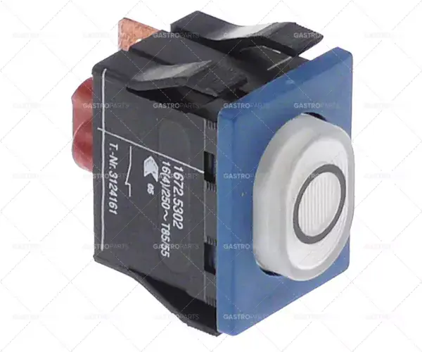momentové tlačítko rozměr kování 30x22mm 250V 16A 1nc vnější připojení 6,3mm symbol programu vypnuto ovál bílý Rychlé Dodání
