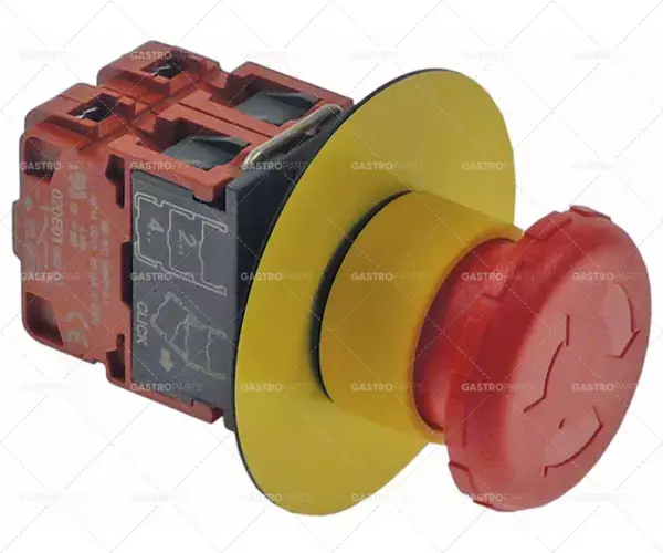 spínač nouzového zastavení ø 22mm červená d 55mm Akční Nabídka