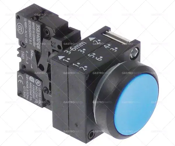 Vrácení Zdarma momentové tlačítko dim. montážní průměr 22 mm 1nc modrá