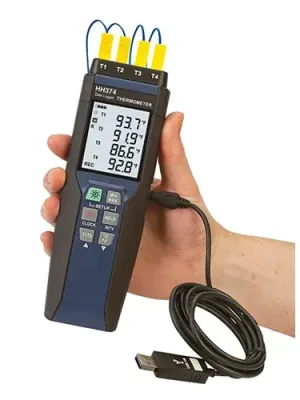 Ověřený 4 kanálový teploměr a datalogger pro termočlánek typu K
