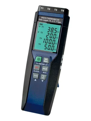 4 kanálový ruční teploměr a datalogger pro termočlánek Novinka