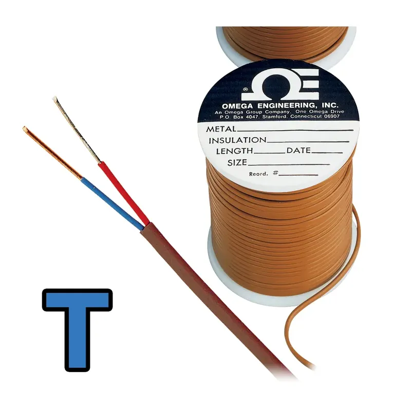 T Type Thermocouple Duplex Wire (AWG 24/20) - Wire insulation GlassWire type SolidWire diameter 0,810 mm (20 AWG)Accuracy class 2Lenght 300 m (1000 ft) Akce