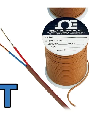 Autentický T Type Thermocouple Duplex Wire (AWG 24/20) - Wire insulation PFA (teflon)Wire type BraidedWire diameter 0,510 mm (24 AWG)Accuracy class 2Lenght 30 m (100 ft)