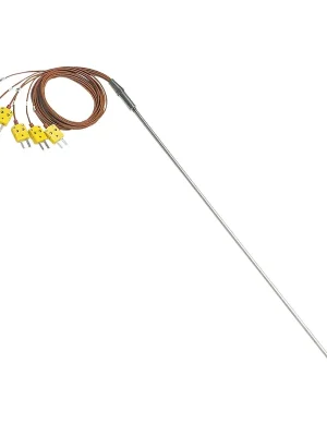 Nejlepší Volba Termočlánková profilová teplotní sonda - Měřící body 6Typ termočlánku KPrůměr 4,8 mm (3/16")Typ měřícího konce uzemněný spojDélka 45 cm (18")