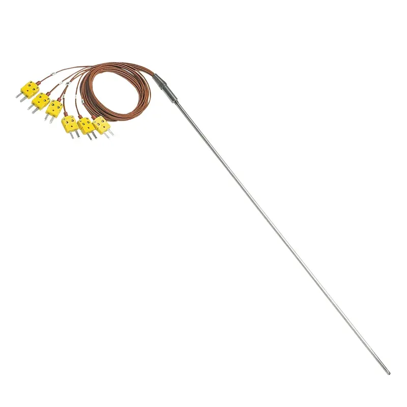 Termočlánková profilová teplotní sonda - Měřící body 10Typ termočlánku JPrůměr 4,8 mm (3/16")Typ měřícího konce neuzemněný spojDélka 45 cm (18") Výhodná Nabídka