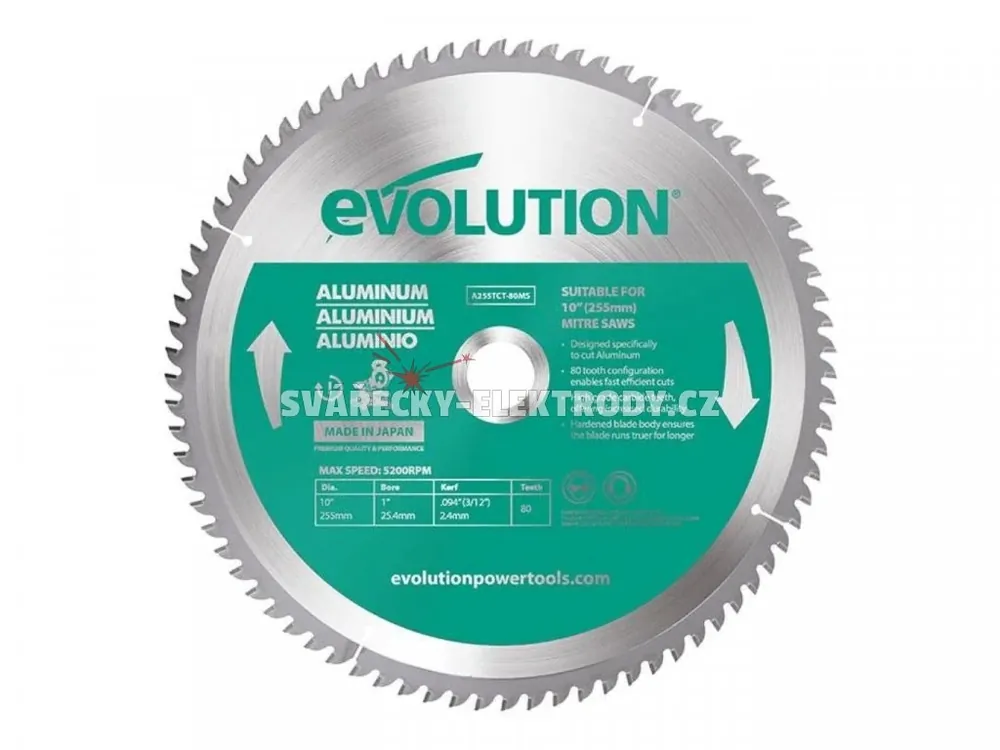 Pilový kotouč EVOLUTION 255 mm - hliník Jen Po Omezenou Doba