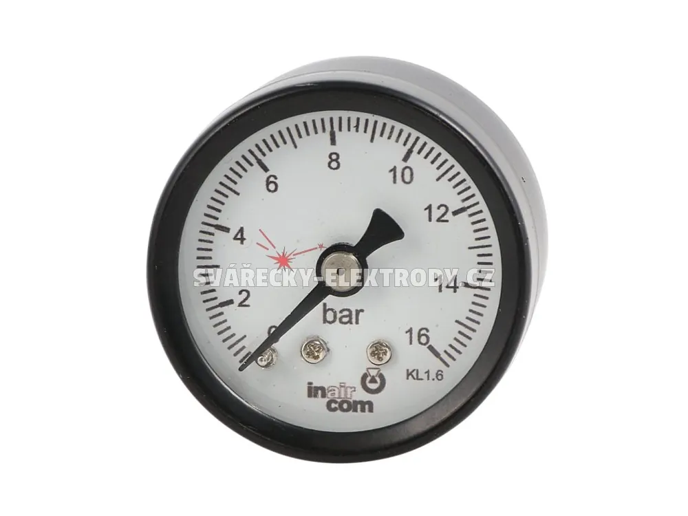 Levný Manometr 50 mm - zadní připojení G 1/4" - 12 bar