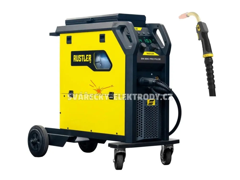Výhodná Nabídka ESAB Rustler EM 350C PRO Synergic Pulse + hořák Exeor UP/DOWN